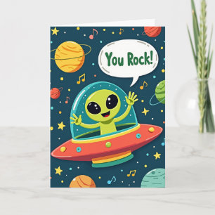Cartão de Aniversário Cosmic You Rock