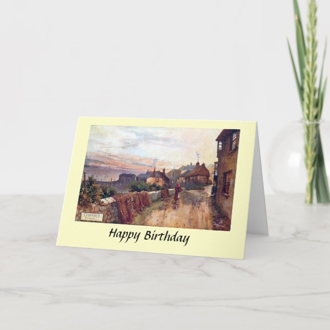 Cartão de Aniversário - Coverack, Cornwall (Frente)