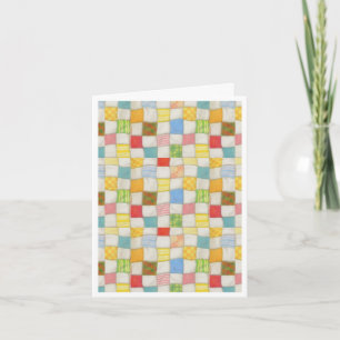 Cartão de Aniversário CRAZY QUILT / Branco