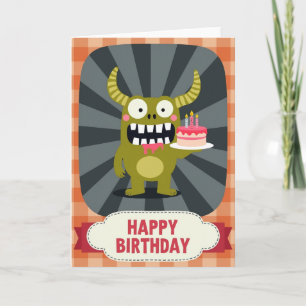 Cartão de Aniversário Criaturas de Bolo Caprichosa