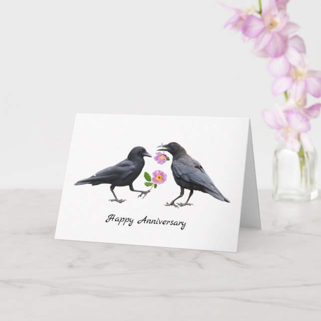 Cartão de Aniversário Crows Roses (Orquídea)