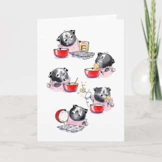 Cartão de aniversário Cupcake Pug