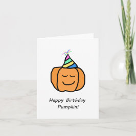 Cartão de Aniversário da Abóbora