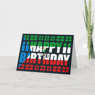 Cartão de Aniversário da Bandeira da Guiné Equator