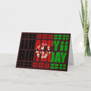 Cartão de Aniversário da Bandeira do Afeganistã