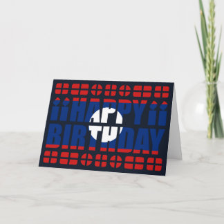 Cartão de Aniversário da Bandeira Laos