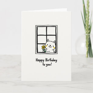 Cartão de Aniversário da Blossom Kitty