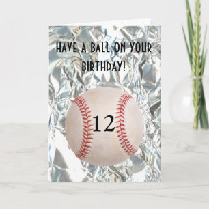 Cartão de aniversário da bola do basebol