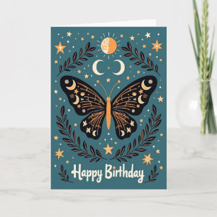 Cartão de Aniversário da Borboleta Mística