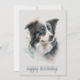 Cartão de Aniversário da Borda Collie