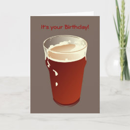 Cartão de aniversário da cerveja