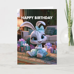 Cartão de Aniversário da Coelhinha Bebê Bun Buns