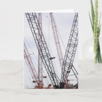 Cartão de aniversário da construção