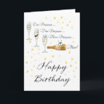 Cartão de Aniversário da Contagem Funny Prosecco<br><div class="desc">Curioso cartão de aniversário do Prosecco,  adequado para qualquer um dos seus amigos ou família que seja parcial a uma ou duas vezes!</div>