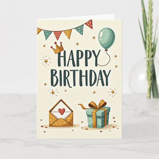 Cartão de Aniversário da Coroa (Frente)