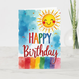 Cartão de Aniversário da Esfera Sorridente