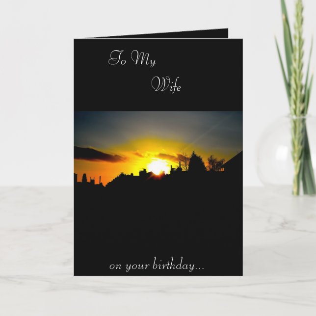 Cartão de aniversário da esposa (Frente)