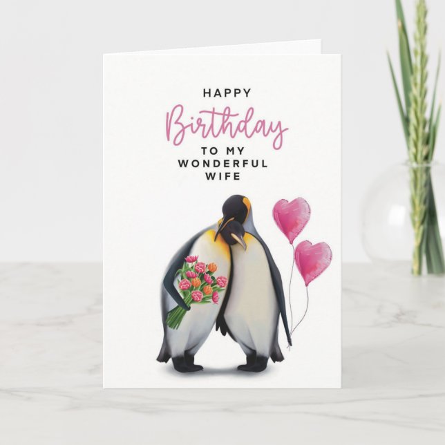 Cartão de aniversário da esposa (Frente)