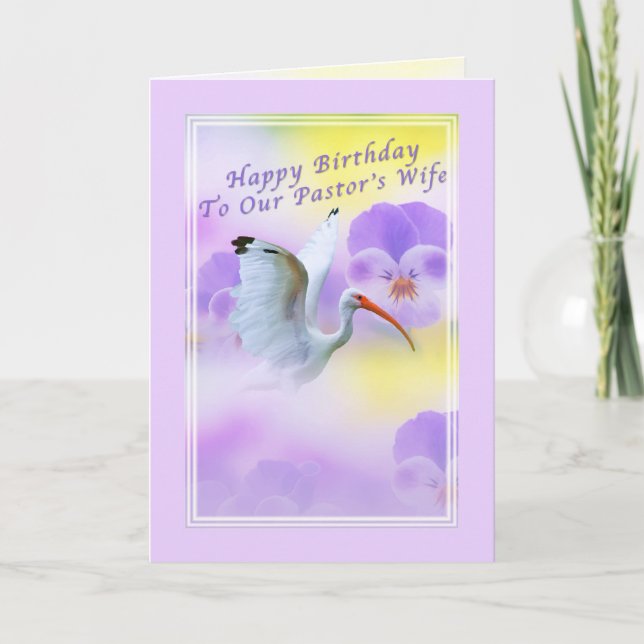 Cartão de Aniversário da Esposa do Pastor (Frente)