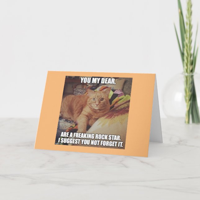 Cartão de aniversário da estrela do rock do (Frente)