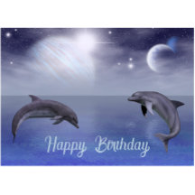 Cartão de Aniversário da Fantasia do Céu Noturno e