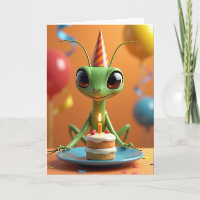 Cartão de Aniversário da Festa Esmeralda (Frente)