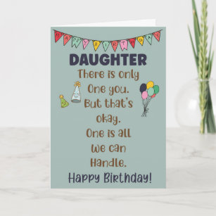 Cartão de Aniversário da Filha Engraçado