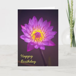 Cartão de Aniversário da Flor Roxo Lotus