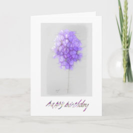 CARTÃO DE ANIVERSÁRIO DA FLORES abstrato MAUVE