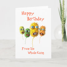 Cartão de aniversário da Funny Bacteria