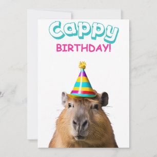 Cartão de Aniversário da Funny Capybara Pun