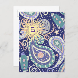 Cartão de Aniversário da Galáxia do Espaço Retroat