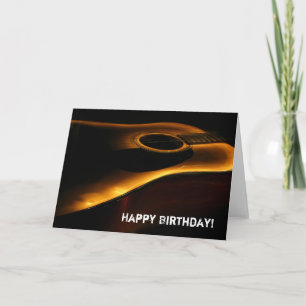 Cartão de aniversário da guitarra