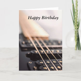 Cartão de aniversário da guitarra