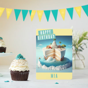 Cartão de Aniversário da Ilha Paraíso