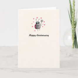 Cartão de Aniversário da Ladybug Cute Ladybird