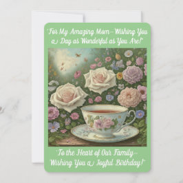 Cartão de aniversário da mãe