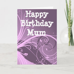 Cartão de aniversário da mãe