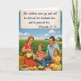 Cartão de Aniversário da Mãe com Foto Retro Provér