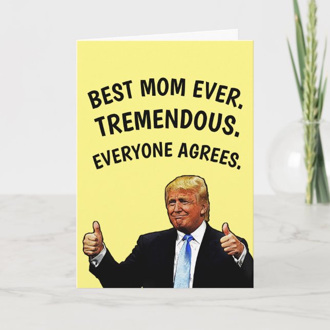 CARTÃO DE ANIVERSÁRIO DA MÃE TRUMP (Frente)
