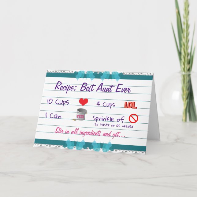 Cartão de Aniversário da Melhor Tia de Foto Person (Frente)