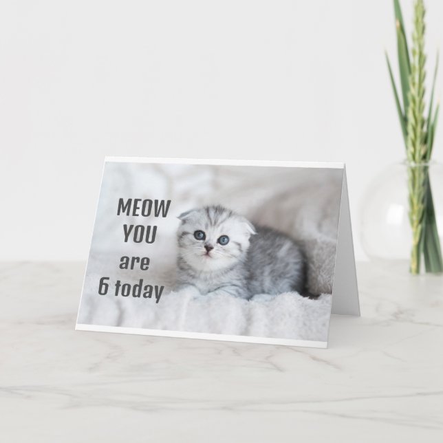 ** CARTÃO DE ANIVERSÁRIO** DA MENINA DE 6 ANOS (Frente)