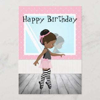 Cartão de aniversário da menina do afro-americano