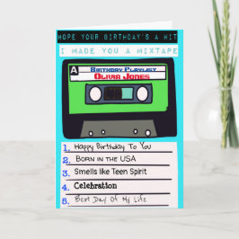 Cartão de aniversário da Mixtape - personalizável
