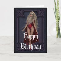 Cartão de Aniversário da Mulher Diabo Goth 3