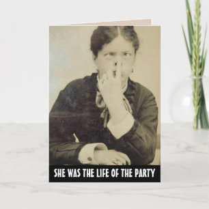 CARTÃO DE ANIVERSÁRIO DA MULHER ENGRAÇADA PARA ELA