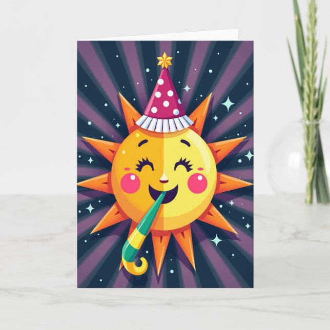 Cartão de Aniversário da Orbe Jubilante (Frente)