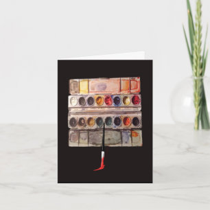 Cartão de aniversário da Paleta de Watercolor
