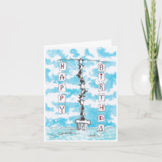 Cartão de Aniversário da Pirâmide Penguin