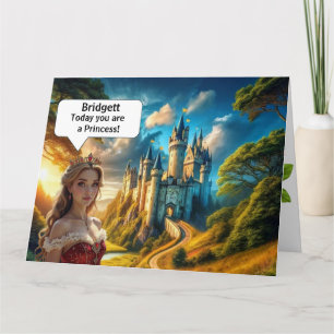 Cartão de aniversário da Princesa